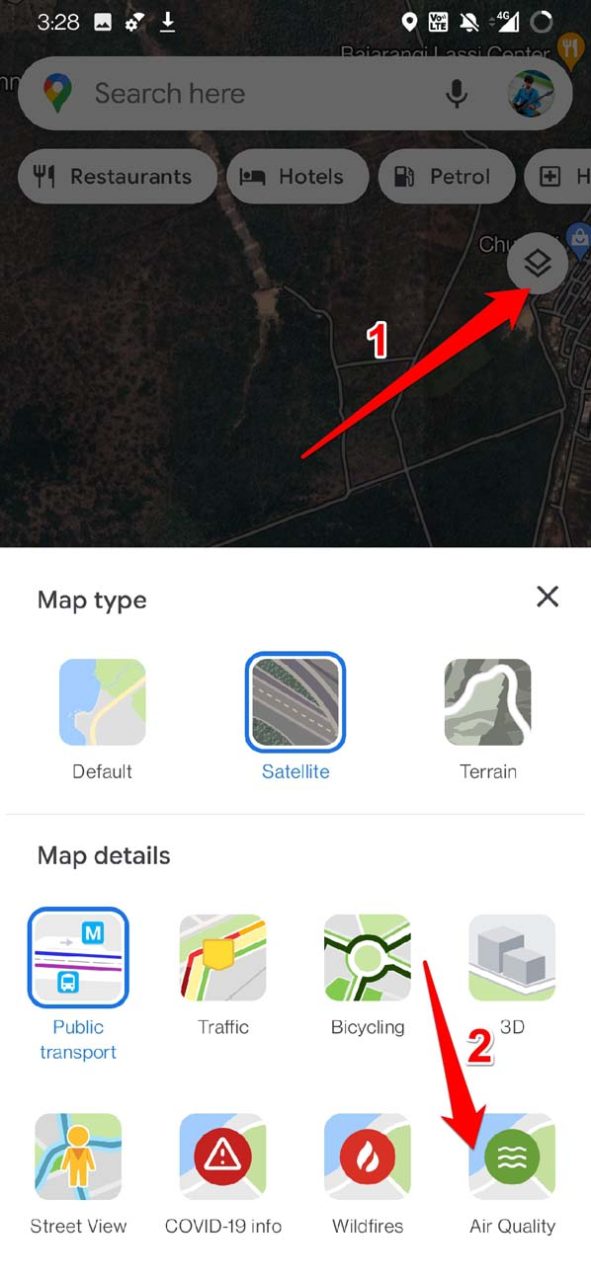How to Check Air Quality Index and Wildfires on Google Maps? 2 check air quality index using Google Maps