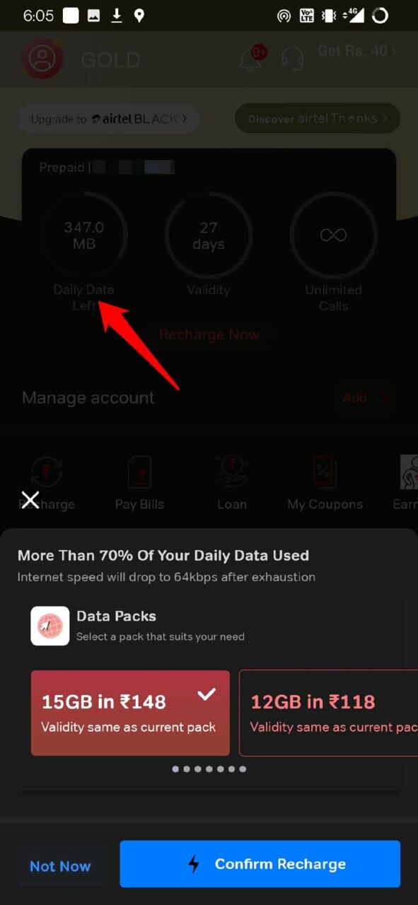 How to Fix Mobile Internet Data Not Working on Android? 3 check data plan on Android device