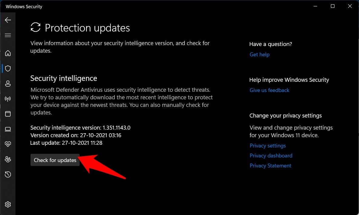 How to Fix Windows 11 Defender Security Keeps Turning OFF? 4 check for protection updates