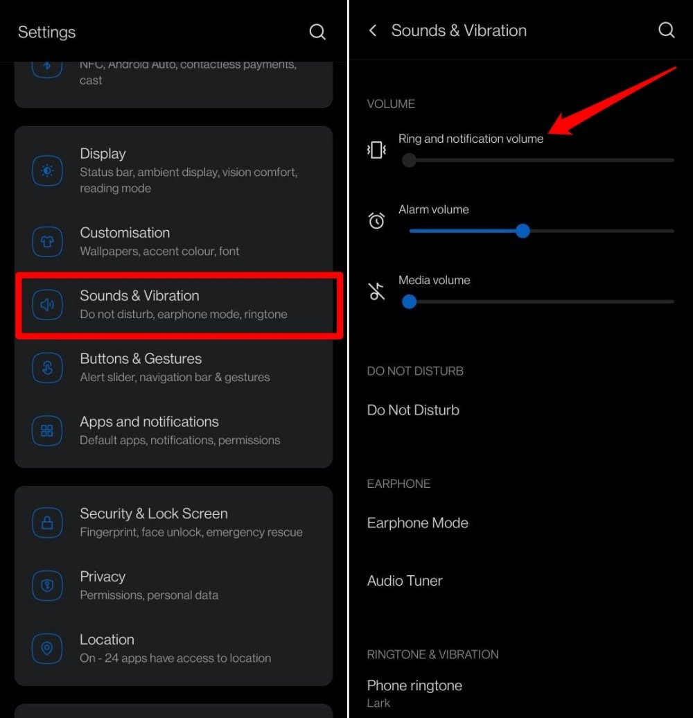 How to Fix Incoming Calls Not Ringing on Android 2 check the ringtone volume on android