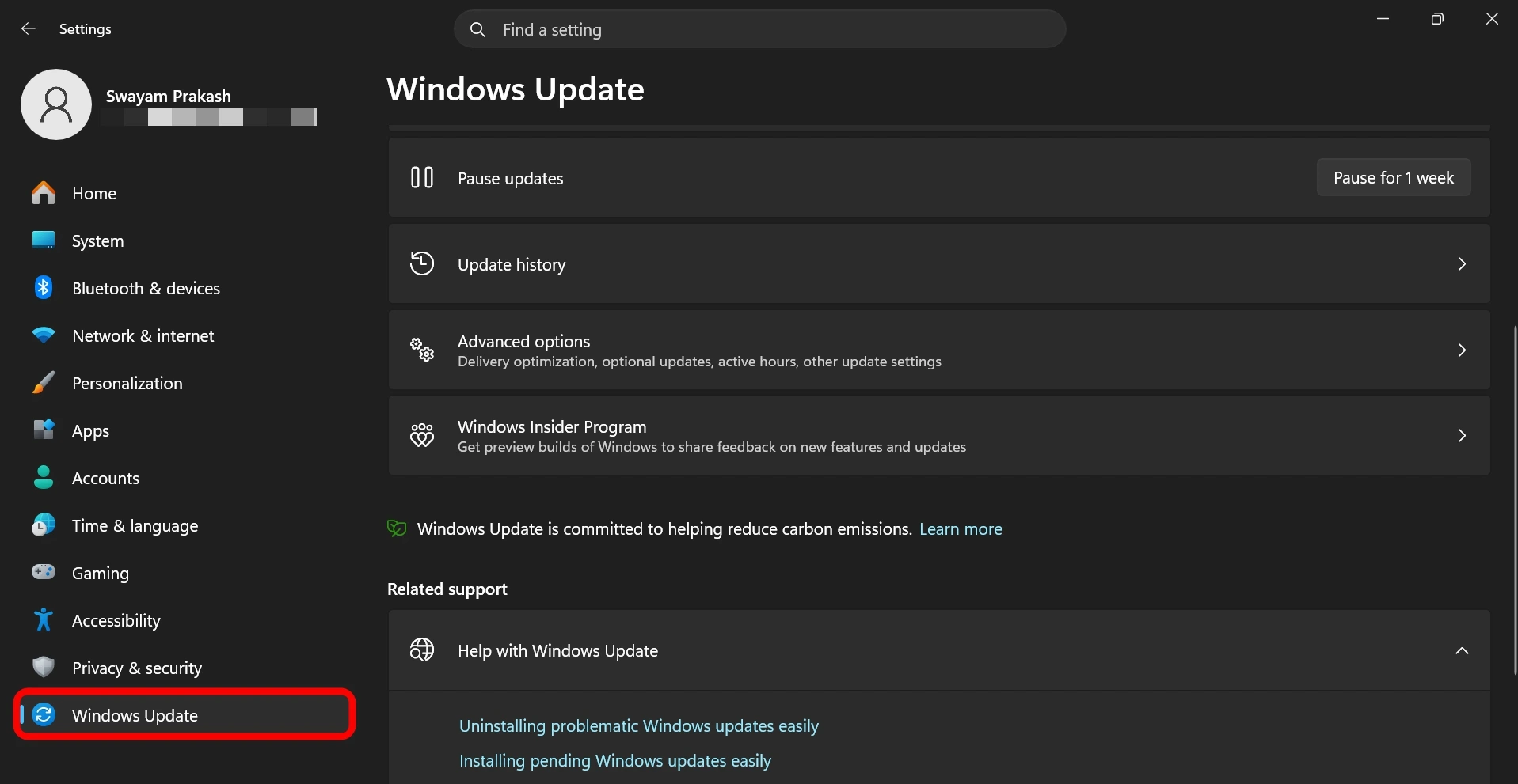 I Didn't Know My Windows 11 Feature Was Secretly Uploading Software Updates to Other Computers 2 check windows 11 update on PC