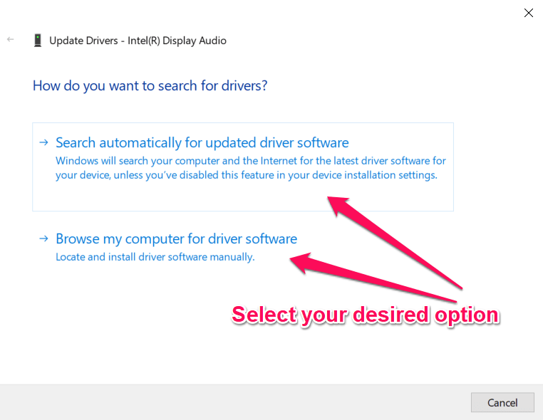 Fix: Discord Text To Speech (TTS) Not Working 7 choose Search automatically for updated driver software