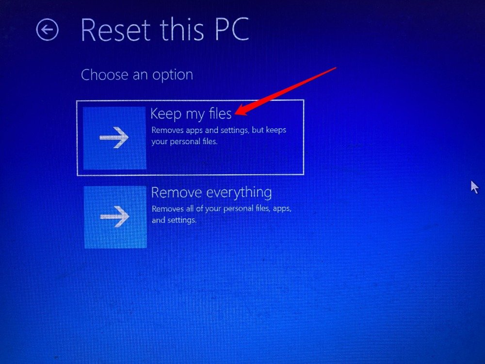 How to Fix Startup Repair Can’t Repair This Computer Automatically in Windows 20 choose an option for resetting the PC