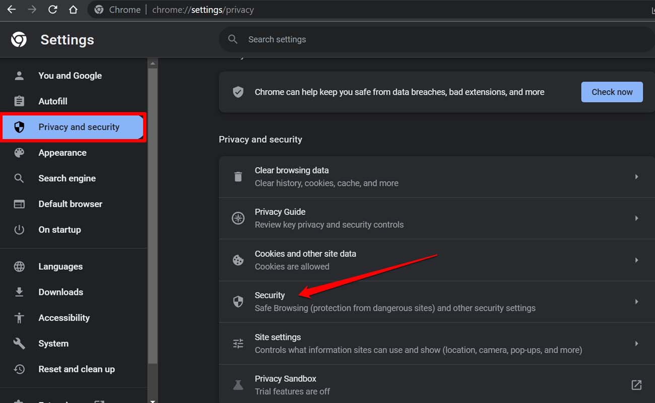 chrome security