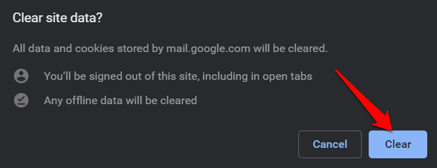 How to Fix Google Chat Not Working on Chrome? 6 click the 'Clear' button.