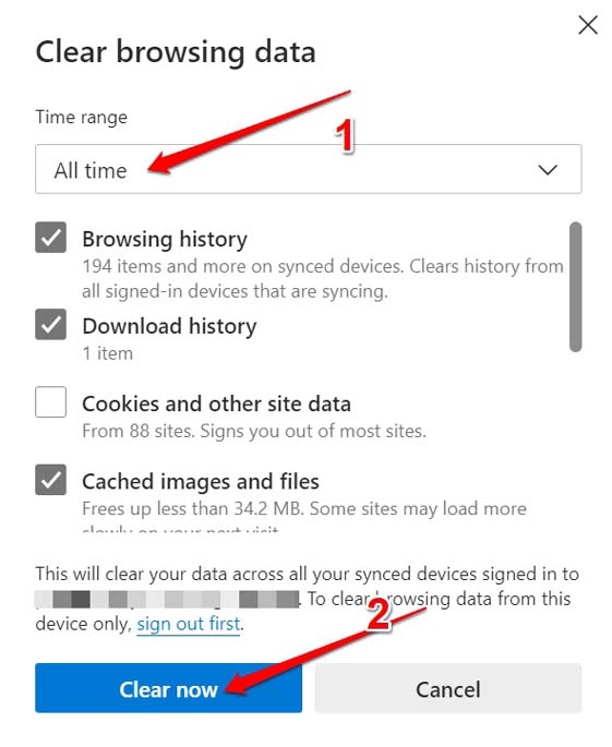 How to Fix Microsoft Edge Not Syncing? 8 clear browsing data of Edge