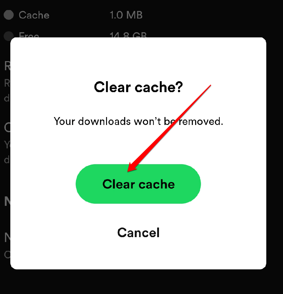 How to Fix Spotify Lyrics Not Showing Up on Android? 10 select Clear Cache once again.