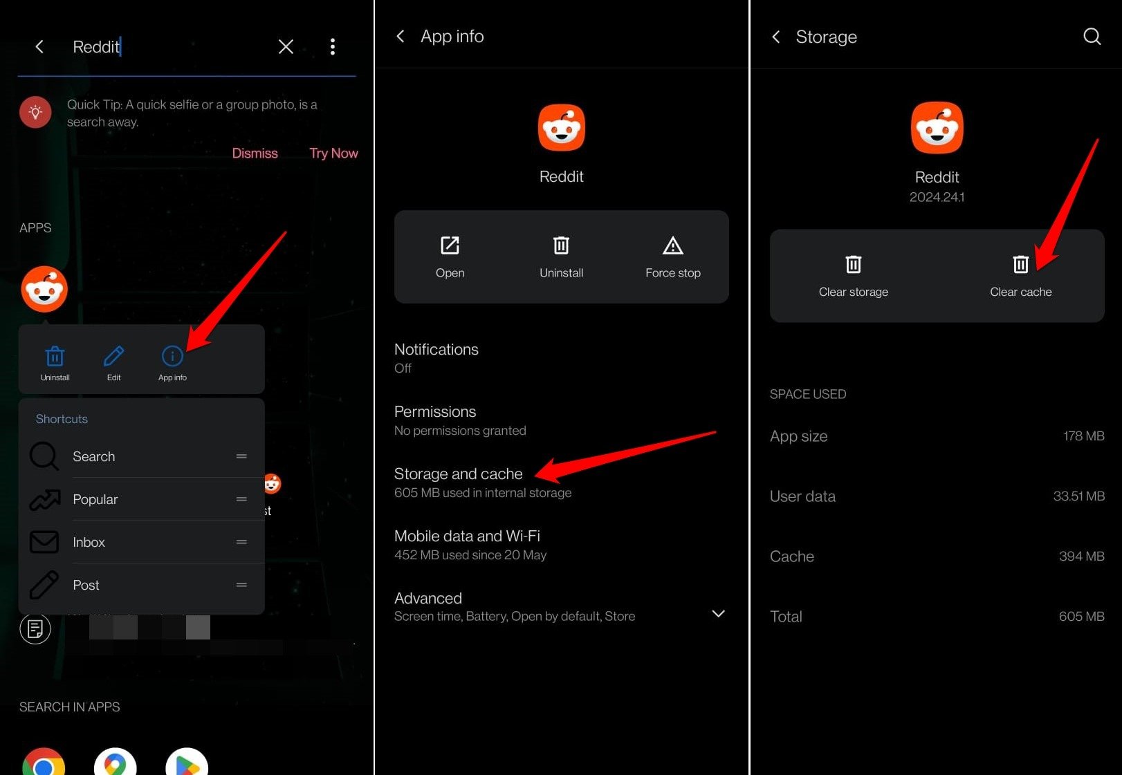 What to do if 'Wow Such Empty" on Reddit Homepage? 10 clear cache of Reddit app