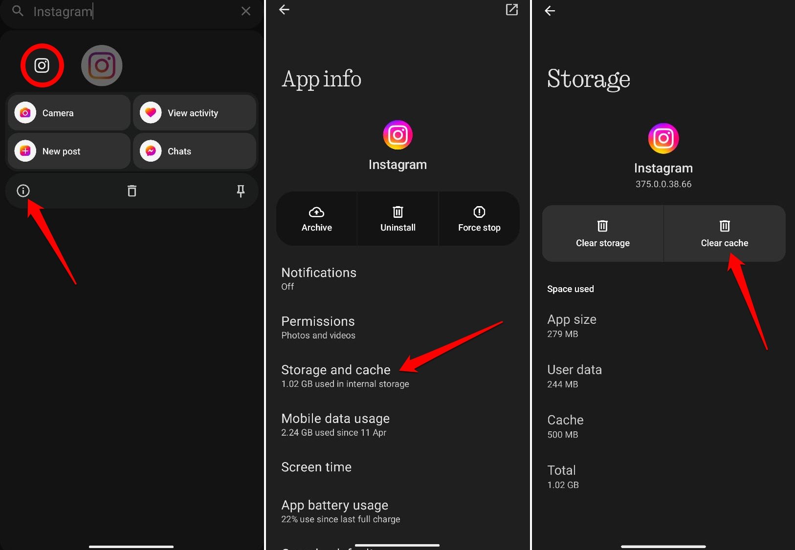 How I Fixed Instagram Story Views Not Showing? 2 clear instagram cache on android 15