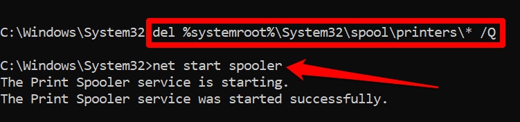 How to Remove a Stuck Print Job in Windows 11? 15 clear the queue and restart the print spooler using command prompt