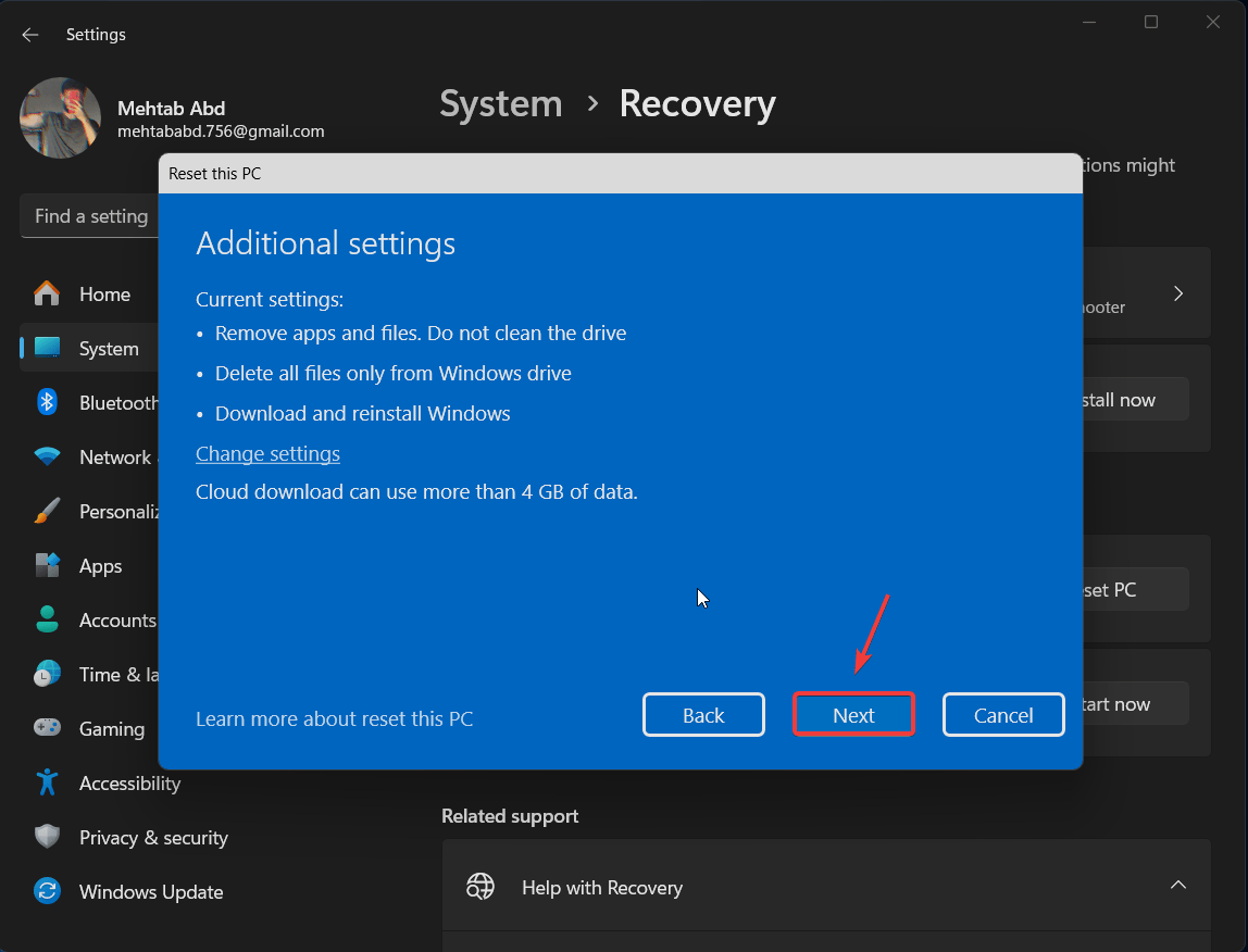 What to do if your PC Randomly Shutting Down 37 click Next for reset