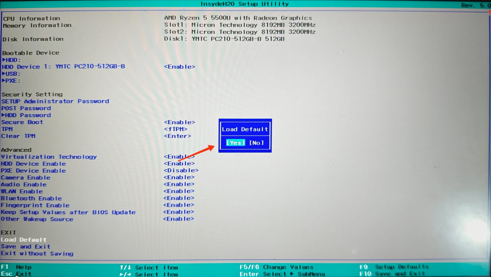 What to do if your PC Randomly Shutting Down 32 click Yes to load default