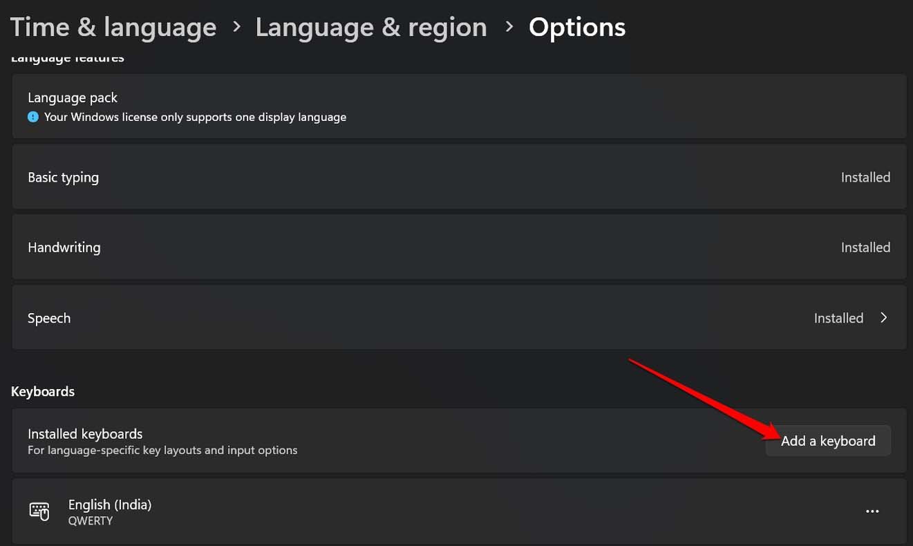 How to Fix VLC Shortcuts Not Working Problem in Windows 11? 7 click on Add a Keyboard