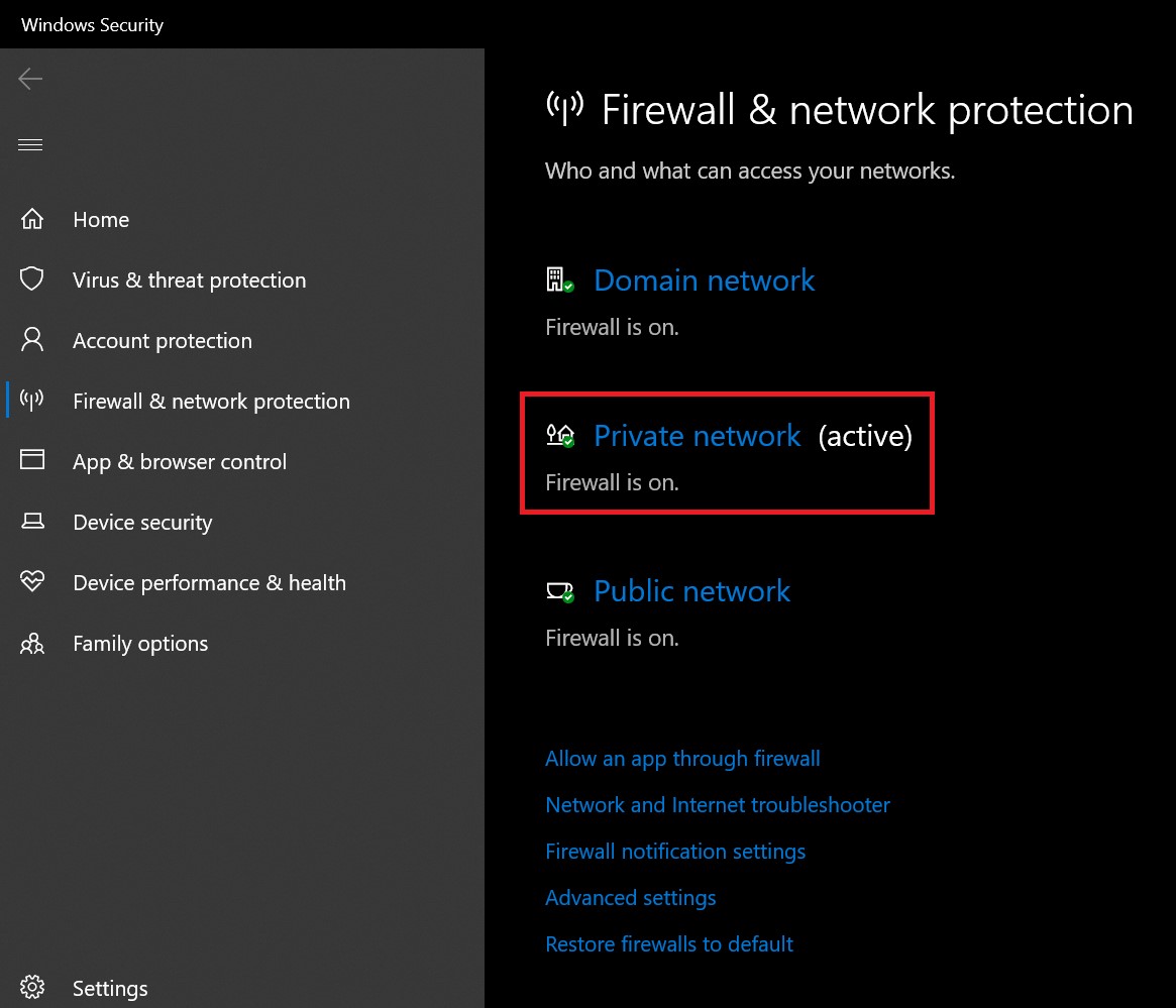 4 Easy Ways To Fix Windows Update Error 0x80240016 12 click on Private Network