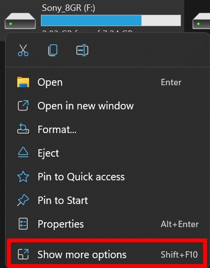 How To Safely Eject External Hard Drive On Windows 11? 10 click on Show More Options