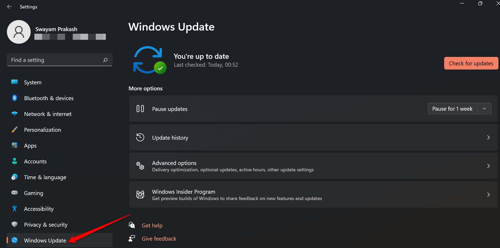 How to Fix the Stdole32.tlb Error in Windows 11 2 click on Windows Update