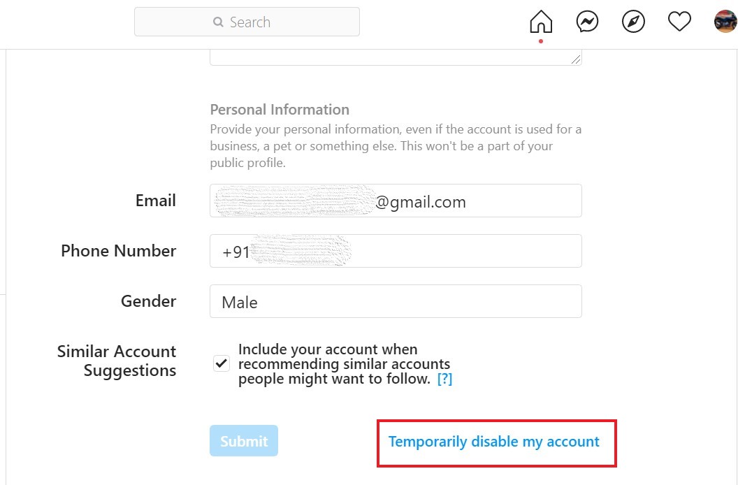 How to Unsee Someone’s Instagram Story After Viewing It? 5 click on temporarily disable my account