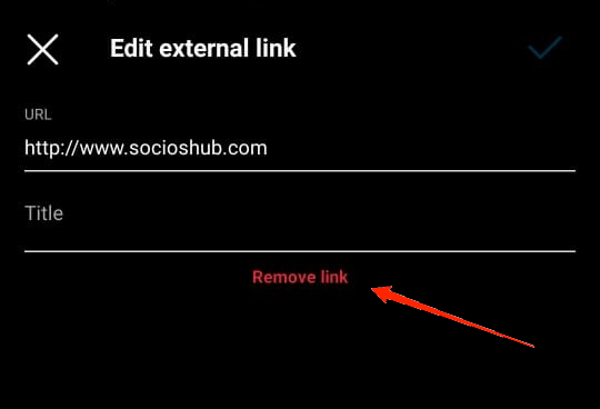 How to Remove Link From Instagram Bio? 5 click on the Remove Link option and confirm it.