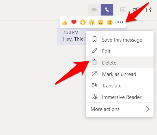 How to Delete Chat or Conversations in Microsoft Teams? 2 click on the three horizontal dots, followed by the Delete option from the drop-down menu