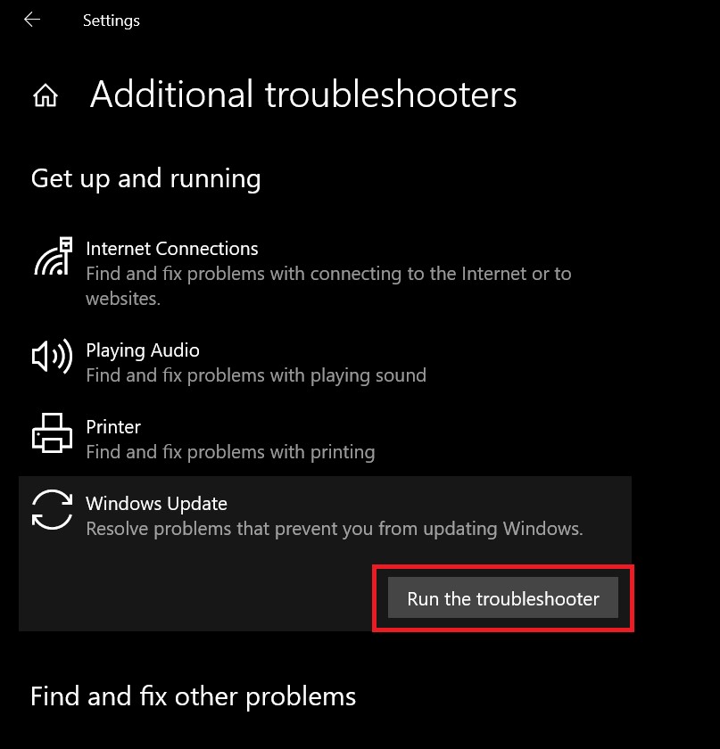 4 Easy Ways To Fix Windows Update Error 0x80240016 5 click run the troubleshooter
