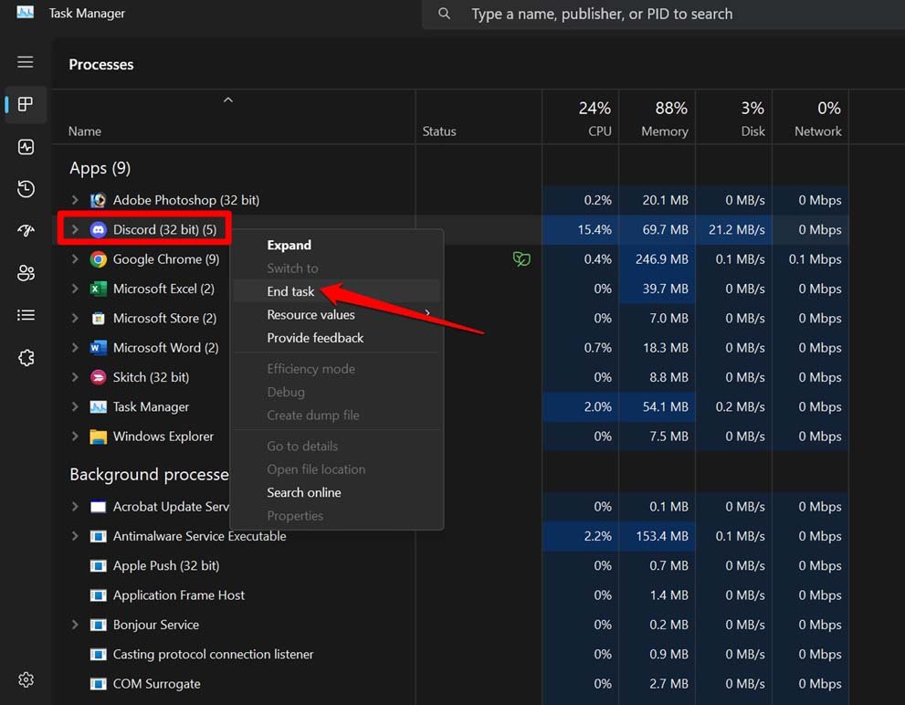 How to Fix Discord Stuck on Checking for Updates in Windows 11? 8 close Discord from Task Manager
