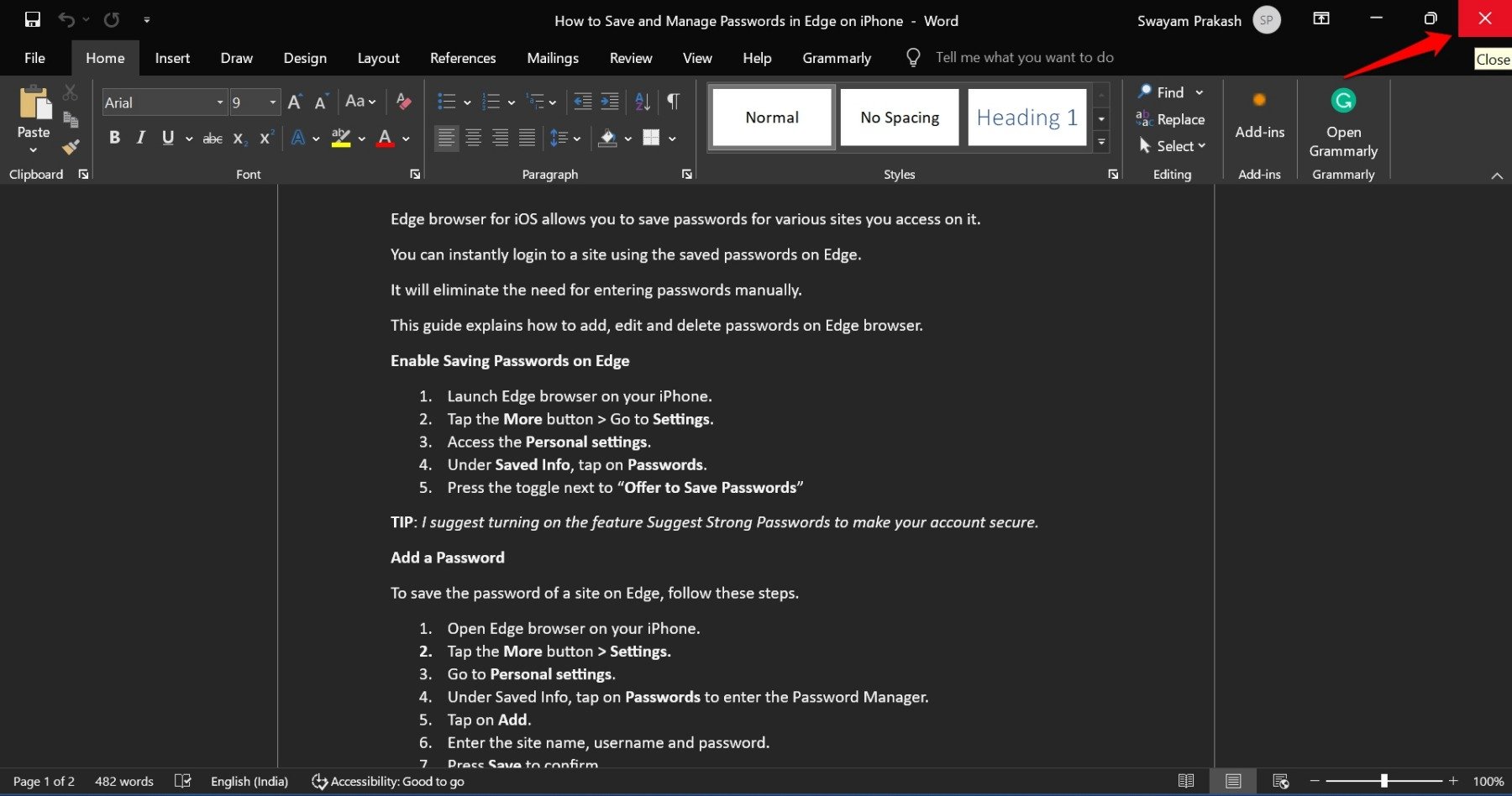 How to Fix Copy and Paste Not Working on Windows 11 4 close a file open in microsoft word