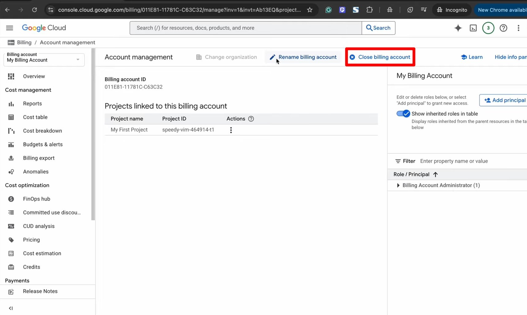 Google VEO 3 FREE for 90 Days! Step-by-Step Guide 28 close google cloud billing account
