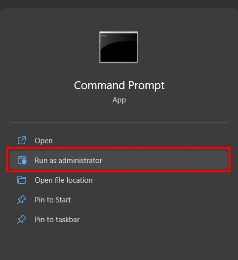 command prompt admin windows 11