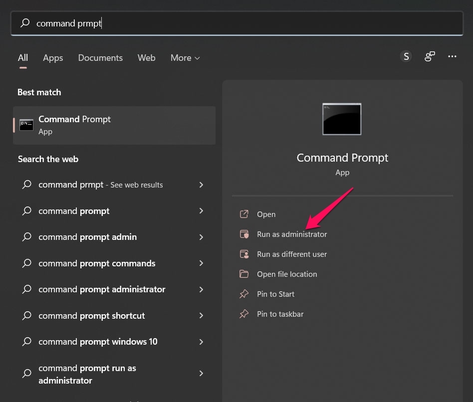 Use Command Prompt (SFC Scan/DISM)
