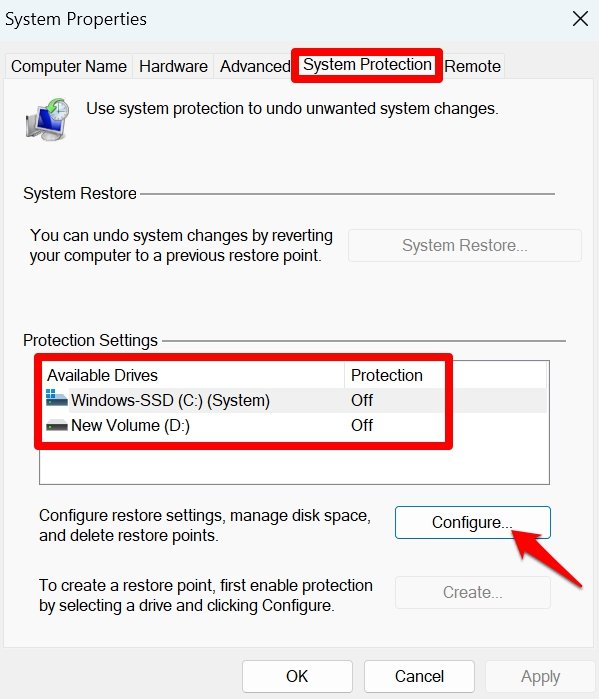 How to Create a Restore Point in Windows 11 3 configure restore settings Windows 11