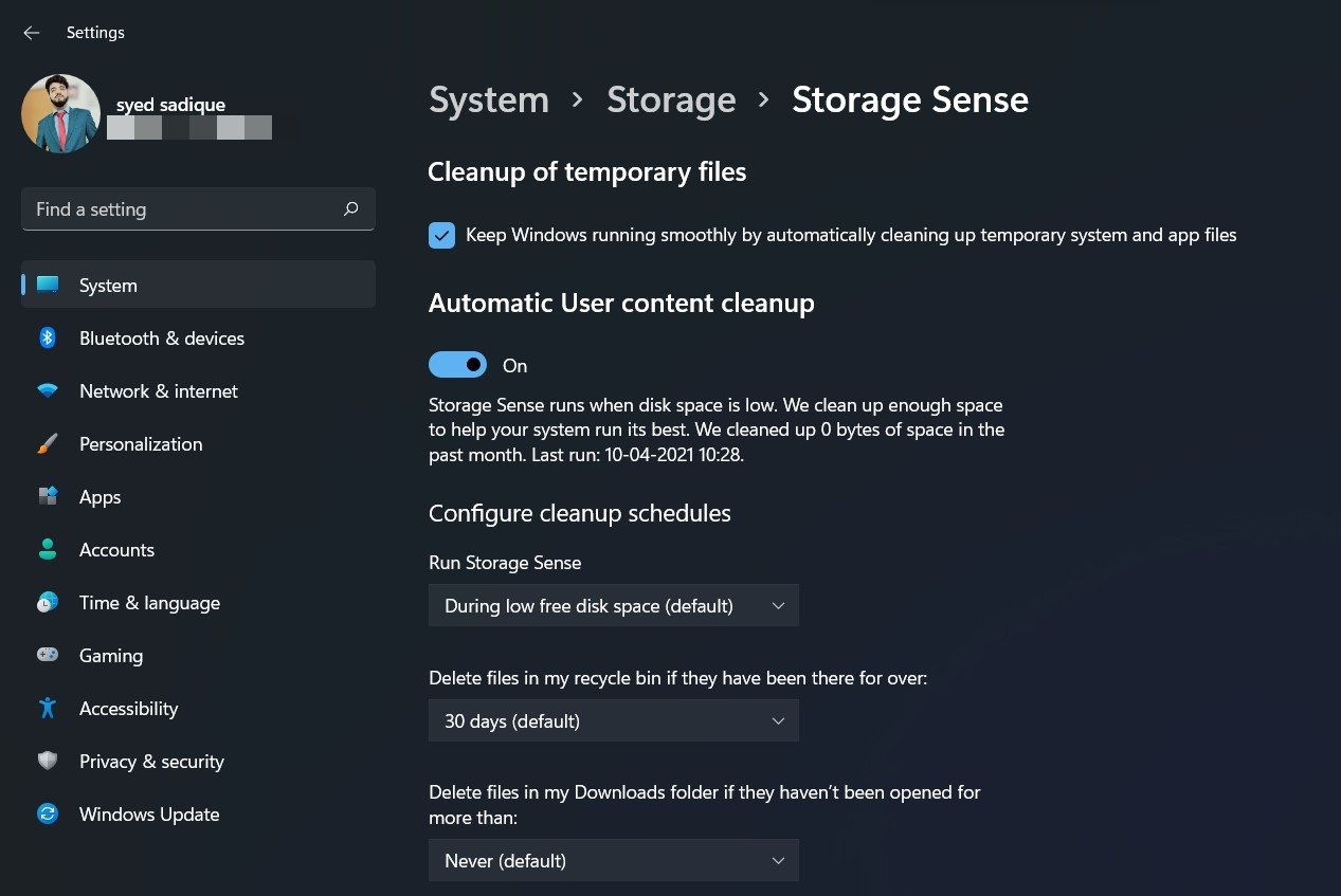 How to Delete Temporary Files in Windows 11? 13 configure storage sense in windows 11