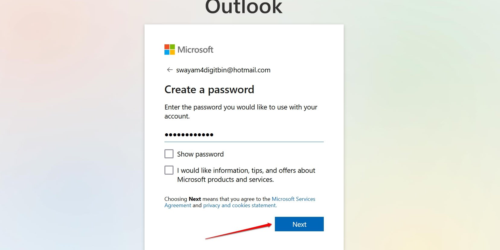 Here's How You Can Make a Hotmail Email Account? 7 confirm hotmail password
