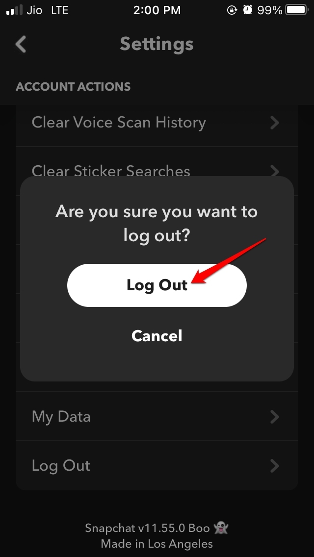 Snapchat Memories Won't Appear on iPhone: How to Fix? 12 confirm log out of Snapchat