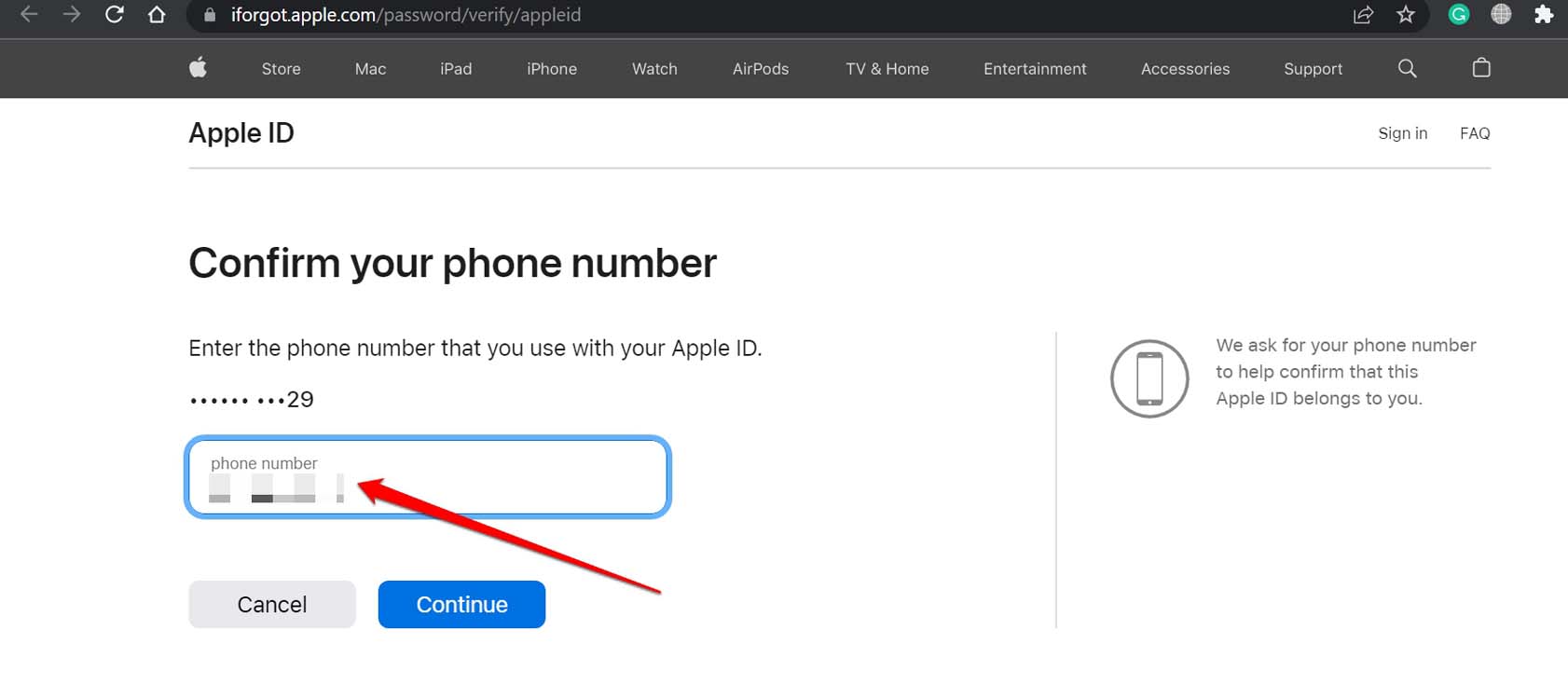 How to Recover Apple ID Password without Phone Number? 4 confirm phone number for Apple ID