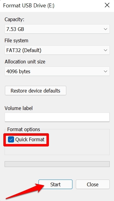 How to Fix Files Not Deleting from USB Drive on PC 5 confirm quick format USB drive