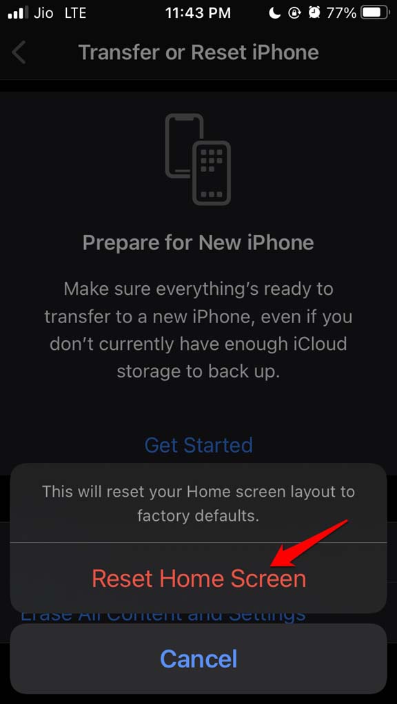 How to Fix Camera Icon Missing on iPhone? 13 confirm reset home screen