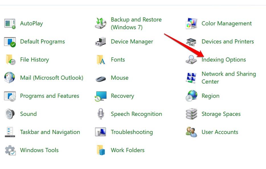 How to Fix Slow File Transfer Speed on Windows 11? 18 control panel indexing options