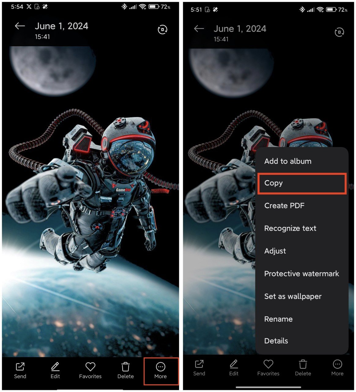 How to Copy and Paste Photos on Android 6 copy an image to the clipboard