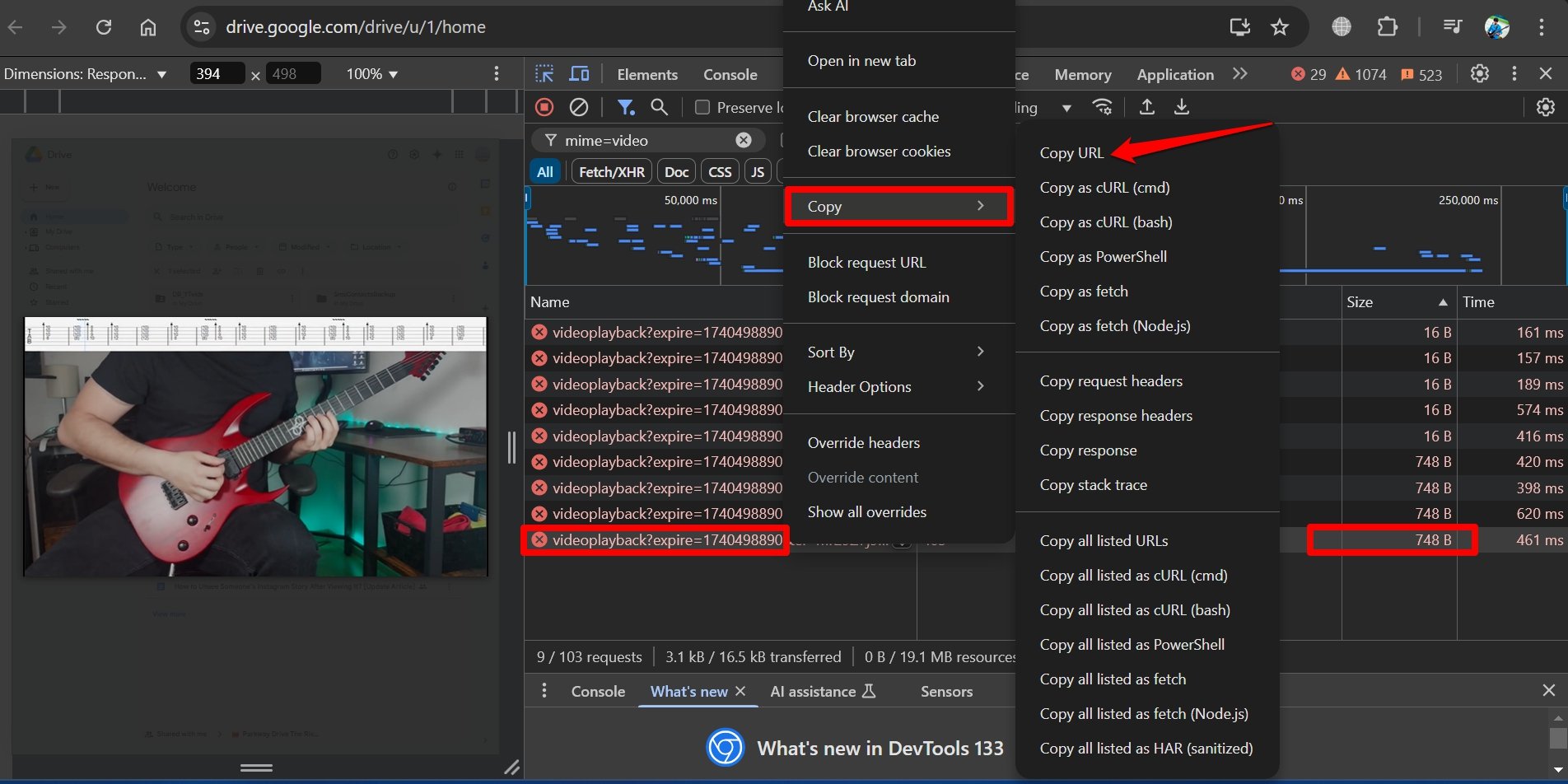Download Protected Google Drive Videos: Save Restricted Video 7 copy the url of the link of the highest size
