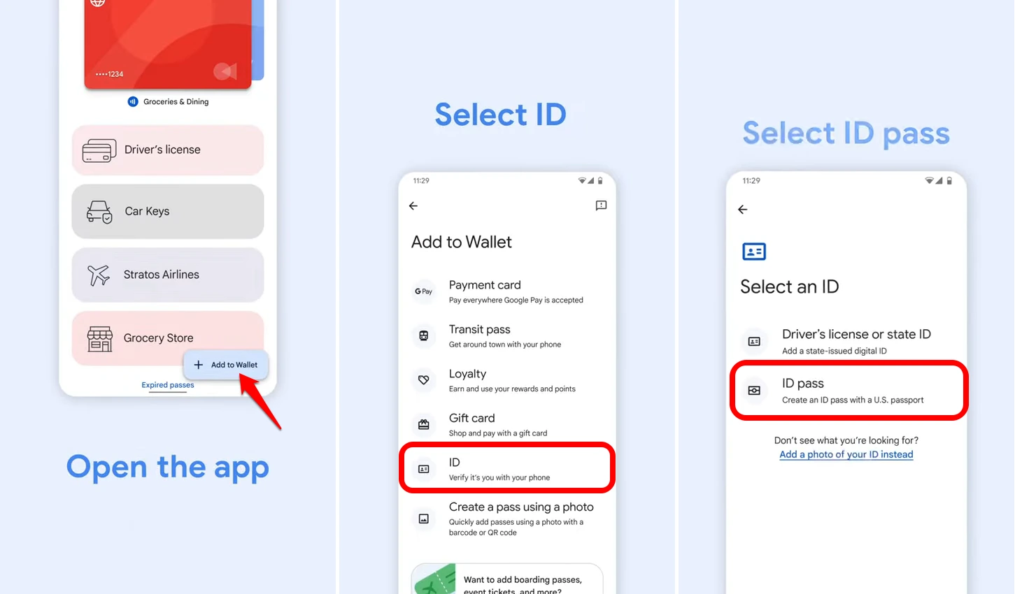Why should you add your passport to the Google Wallet? 2 create ID pass with US passport