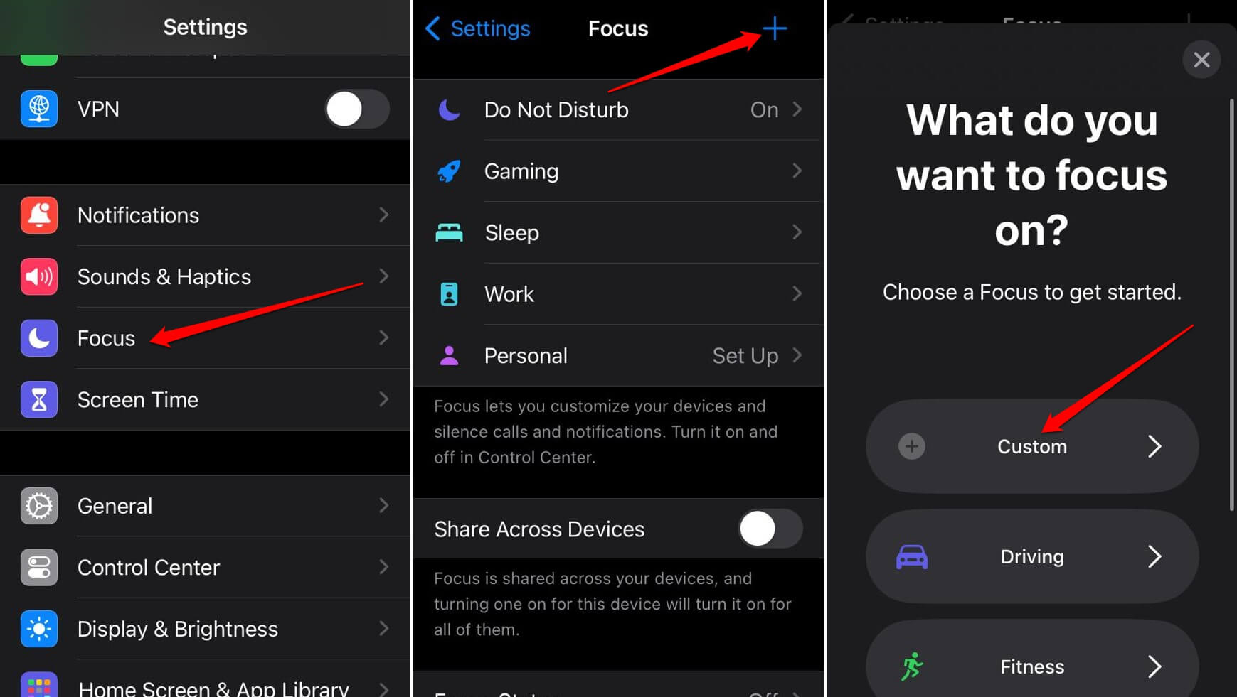How to Silence Calls on iPhone 5 create-a-custom-focus mode on iPhone