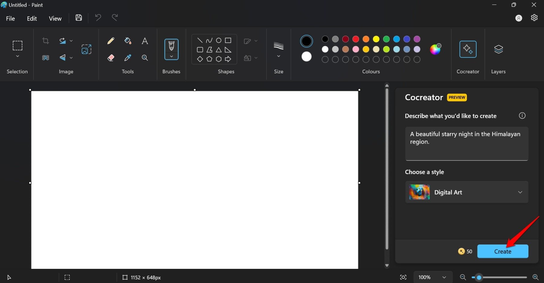 How to Create AI Images in Paint on Windows 11 15 create a digital image using MS Paint cocreator