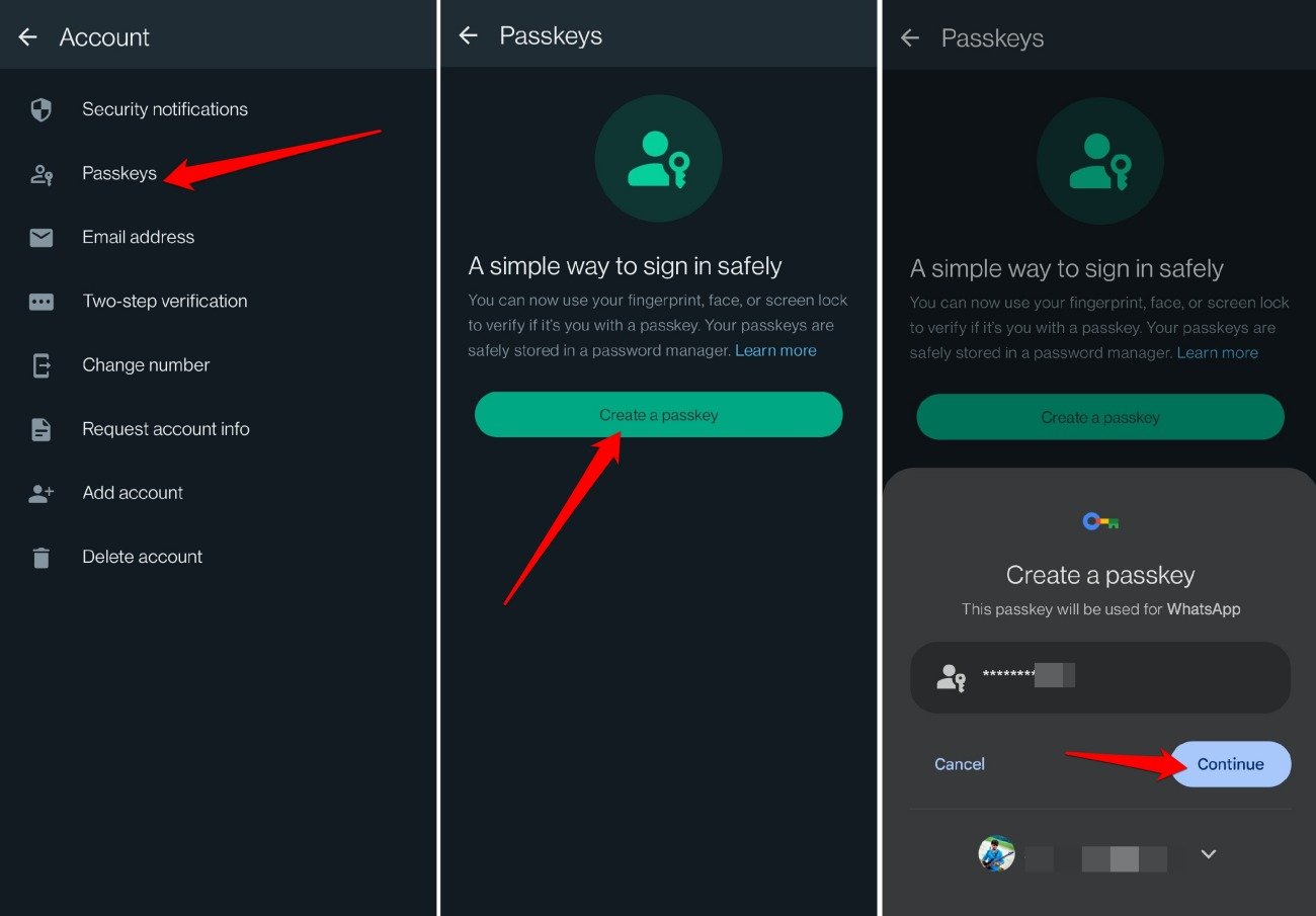 How to Set Up WhatsApp Passkey and Use it 3 create a new whatsapp passkey