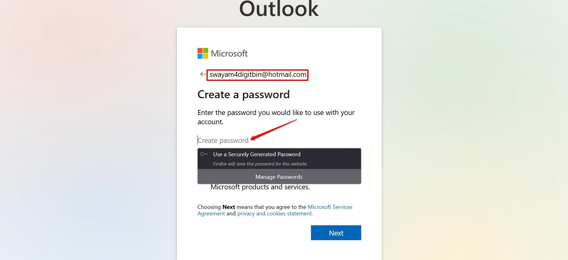 Here's How You Can Make a Hotmail Email Account? 6 create a password for hotmail account