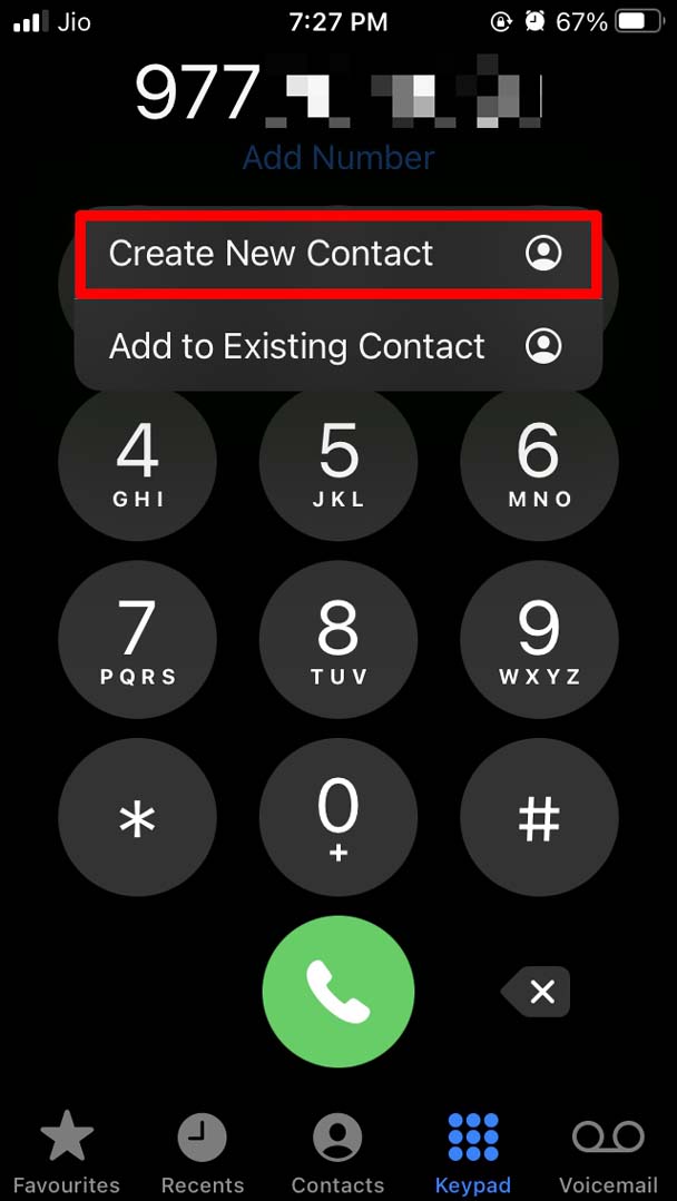 create new contact