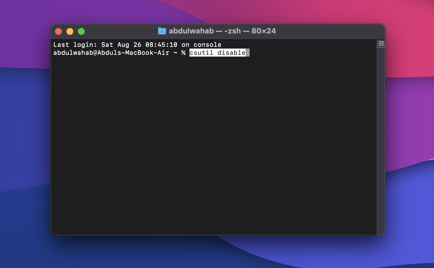 How to Uninstall an Update on MacBook? 7 csutil disable