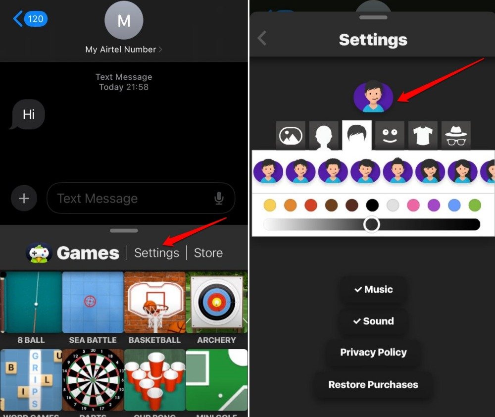 How to Play iMessage Games on iPhone 7 customize game profile in iMessage