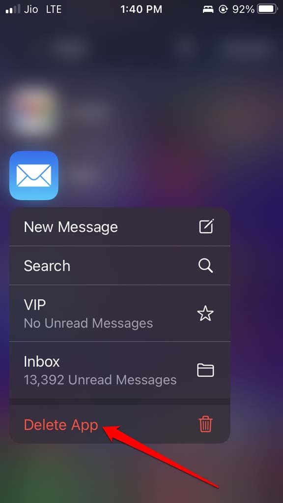 delete Apple mail app