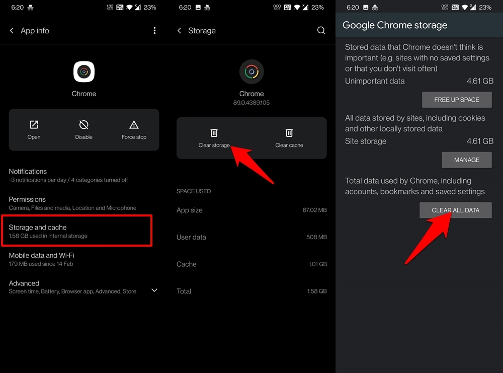 How to Fix Google Search More Button Try Again Error? 6 delete chrome browser data on android