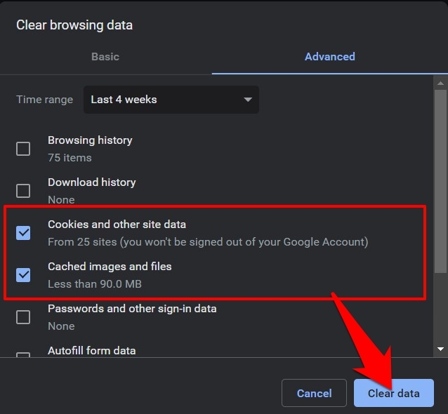 Fix Google Search Not Loading in Chrome Browser Windows 11 delete chrome cache and data